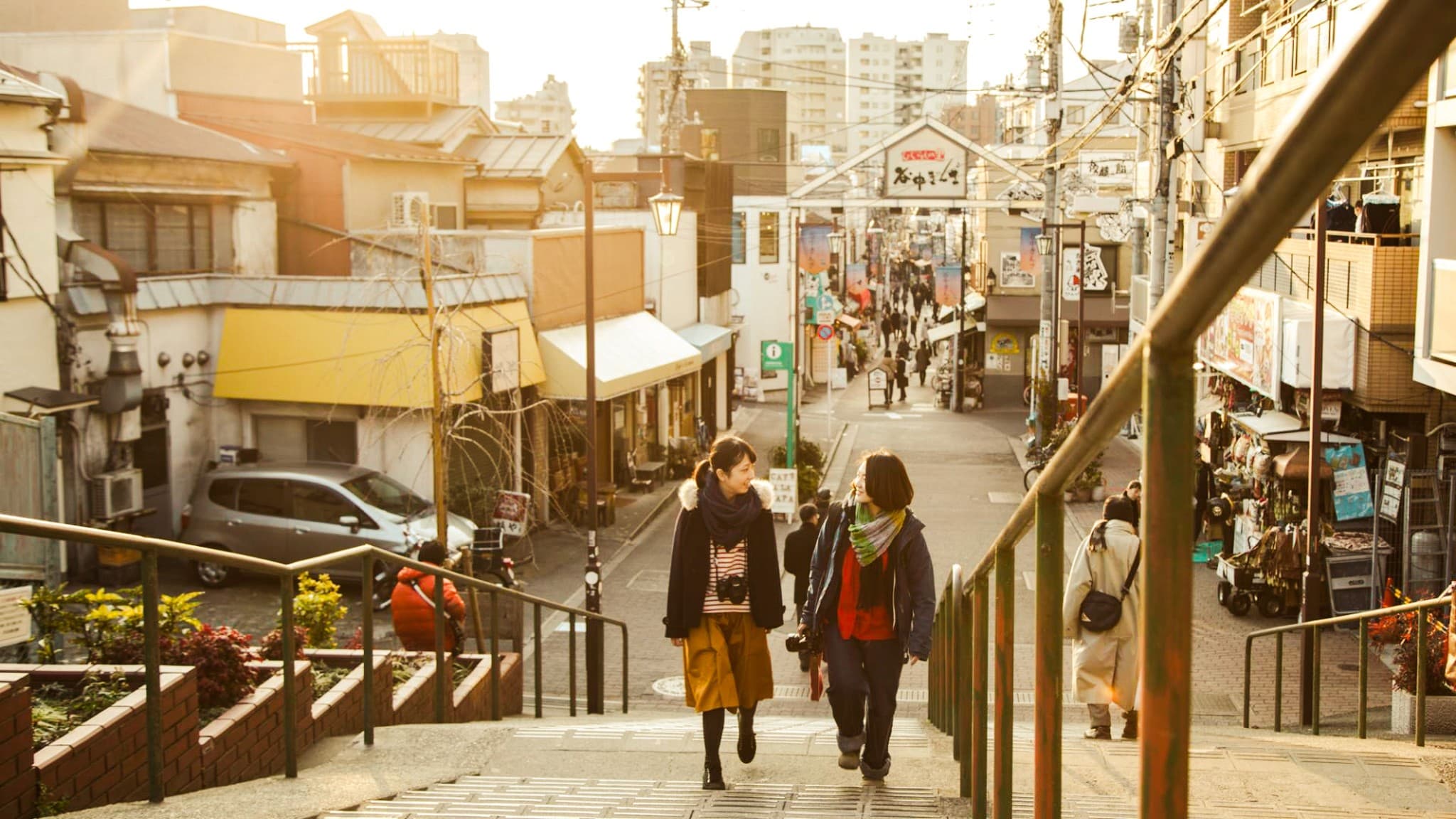 Steps Leading Down to Yanaka Ginza