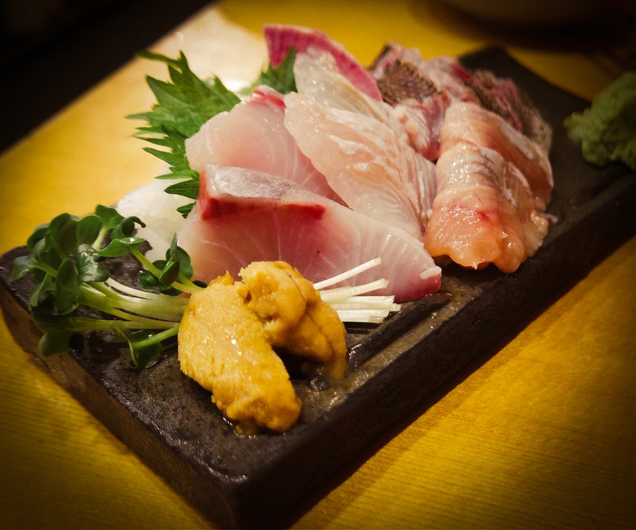 Freshly Cut Sashimi at Izakaya in Nakano