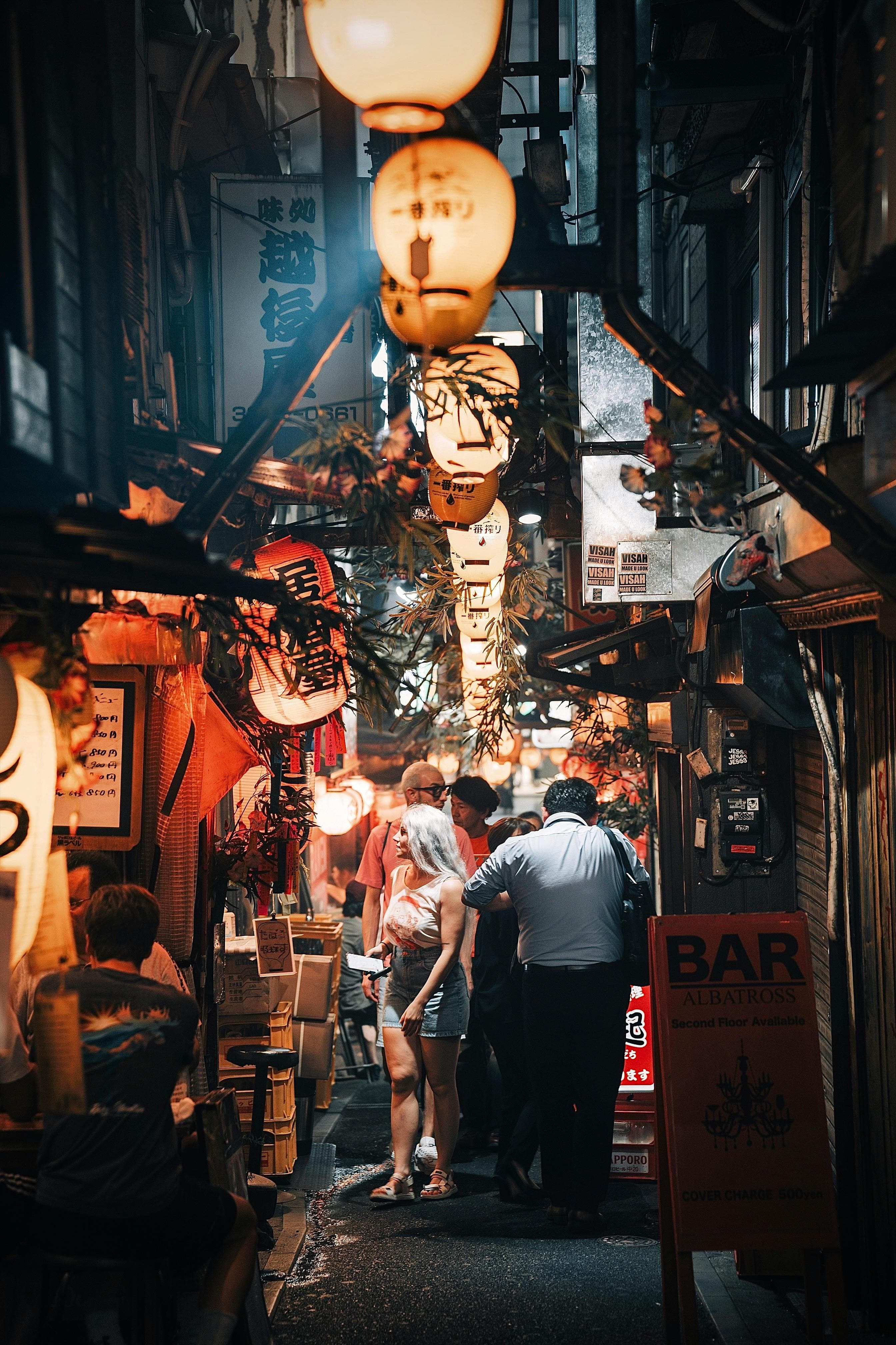 Night time Golden Gai Drinking Alley in Shinjuku