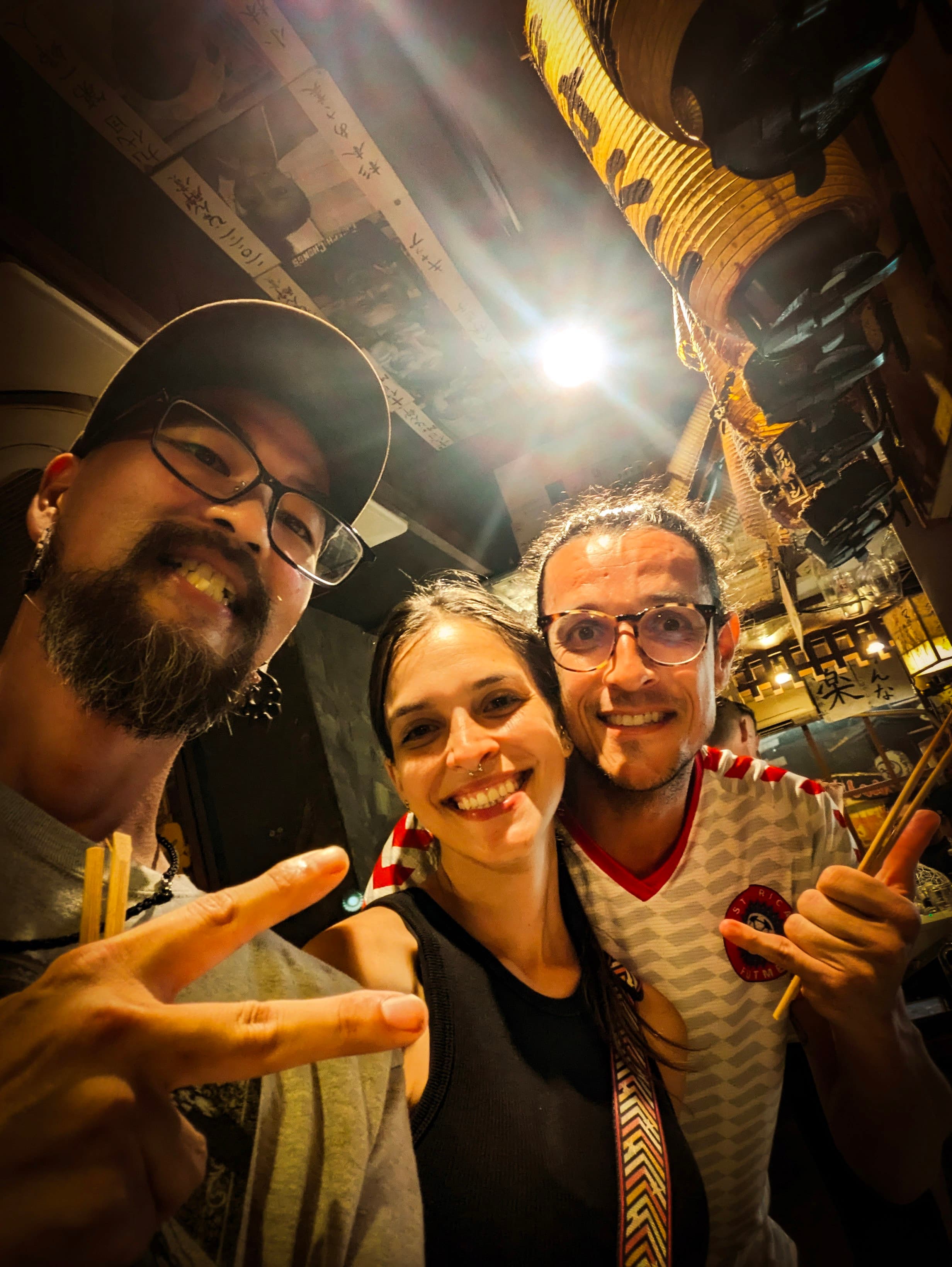 Hinomaru One Kushiyaki Confidential Tour Guests Enjoying Sushi