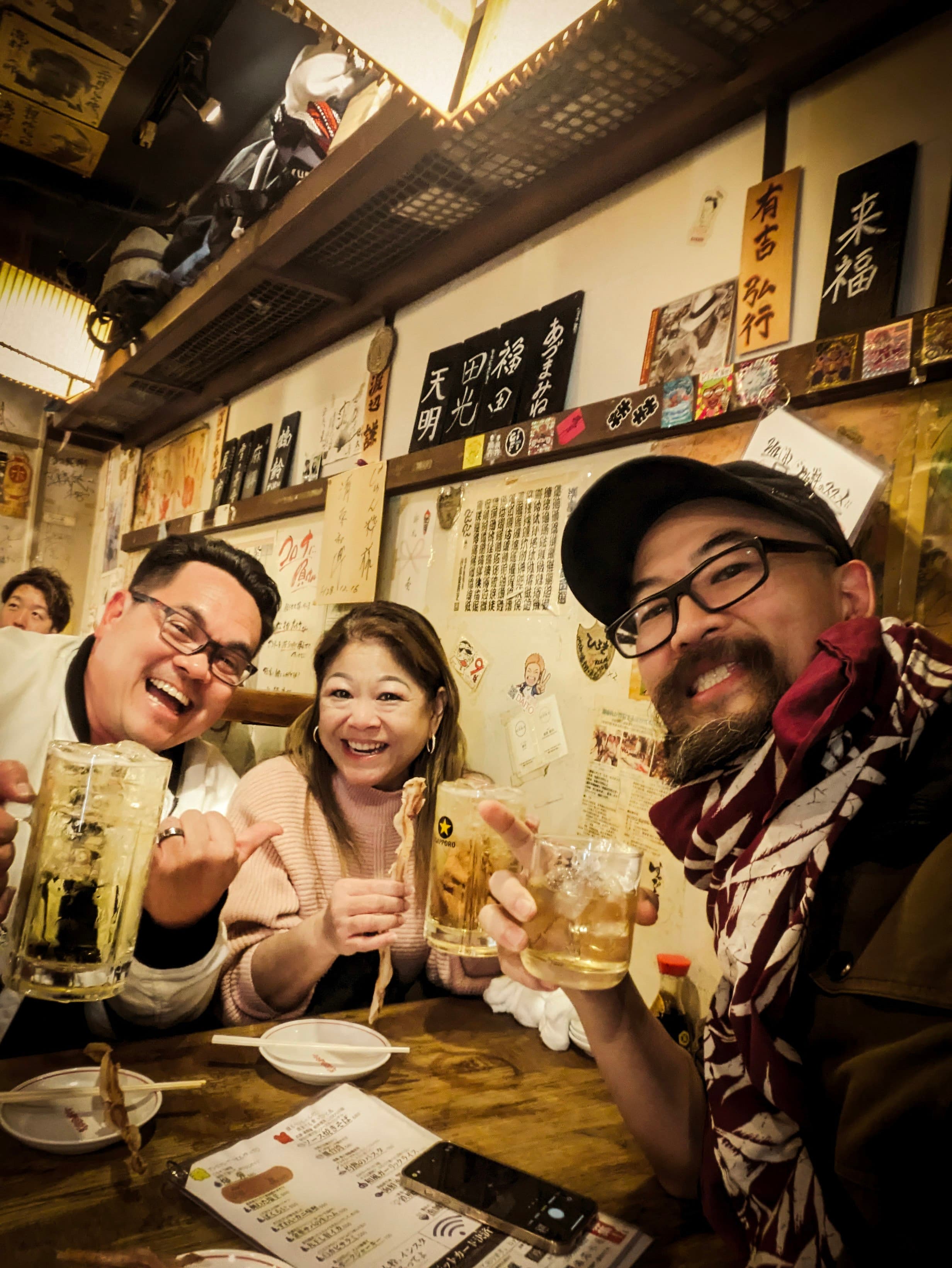 Hinomaru One Kushiyaki Confidential Guests Enjoying Meal at Izakaya