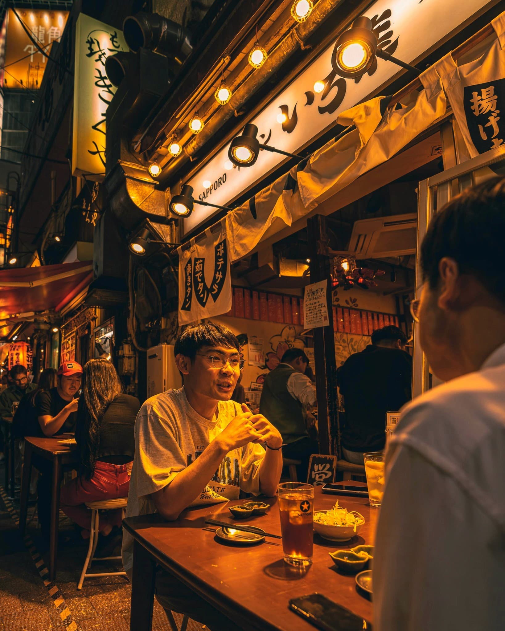 Outdoor Revelers at Omoide Yokocho